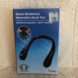Sleek Bladeless Wearable Neck Fan - Black
